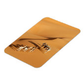 砂漠 |ラクダと一緒に歩く マグネット (左側)