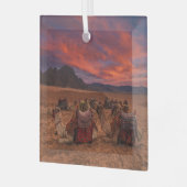 砂漠 |ラクダ・シナイ山地エジプト ガラスオーナメント (正面左)