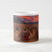 砂漠 |ラクダ・シナイ山地エジプト ジャンボコーヒーマグカップ (正面)