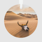 砂漠 |牛のスカルざらざら砂丘 オーナメント (裏面)