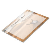 砂漠 |牛のスカルざらざら砂丘 ノートパッド (アングル)