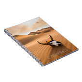 砂漠 |牛のスカルざらざら砂丘 ノートブック (右側)