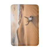 砂漠 |牛のスカルざらざら砂丘 バスマット (正面縦)