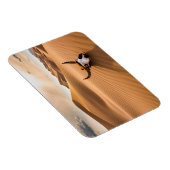 砂漠 |牛のスカルざらざら砂丘 マグネット (右側)