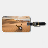砂漠 |牛のスカルざらざら砂丘 ラゲッジタグ (正面横)