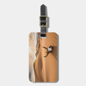 砂漠 |牛のスカルざらざら砂丘 ラゲッジタグ (正面縦)