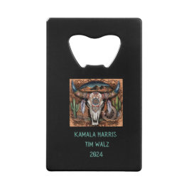 砂漠 – 牛スカル。ハリス – ワルツ クレジットカード栓抜き