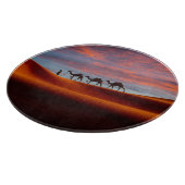 砂漠 |砂丘の人とラクダ カッティングボード (角)