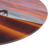 砂漠 |砂丘の人とラクダ カッティングボード (角)