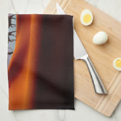 砂漠 |砂丘の人とラクダ キッチンタオル (四つ折り)