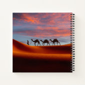 砂漠 |砂丘の人とラクダ ノートブック (裏面)