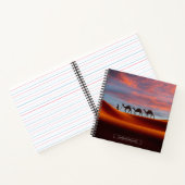 砂漠 |砂丘の人とラクダ ノートブック (内部)