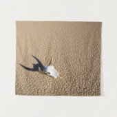 砂漠 |砂漠の地に牛のスカル タペストリー (正面(横))