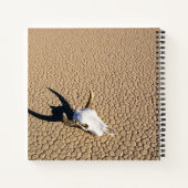 砂漠 |砂漠の地に牛のスカル ノートブック (裏面)