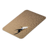 砂漠 |砂漠の地に牛のスカル マグネット (左側)