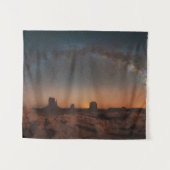 砂漠 |砂漠の風景を越えた星空 タペストリー (正面(横))