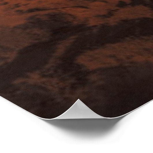 砂漠 |砂漠の風景を越えた星空 ポスター (角)