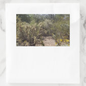 砂漠 長方形シール (バッグ)