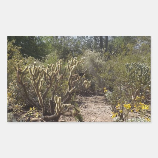 砂漠 長方形シール (正面)