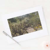 砂漠 長方形シール (封筒)