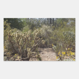 砂漠 長方形シール