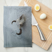 砂漠 | Bonneville Salt Flats Utah キッチンタオル (四つ折り)