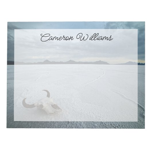 砂漠 | Bonneville Salt Flats Utah ノートパッド (正面)