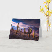 砂漠 | Cactus Landscape Argentina カード (黄色い花)