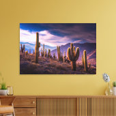 砂漠 | Cactus Landscape Argentina キャンバスプリント (インサイチュ (リビング))