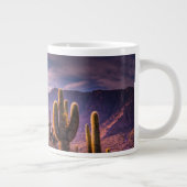 砂漠 | Cactus Landscape Argentina ジャンボコーヒーマグカップ (右)