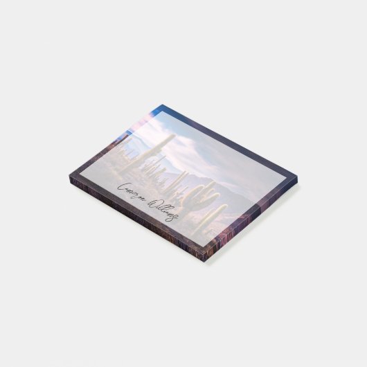 砂漠 | Cactus Landscape Argentina ポストイット (アングル)