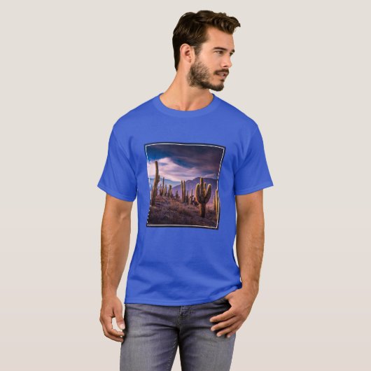 砂漠 | Cactus Landscape Argentina Tシャツ (正面フル)