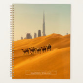 砂漠 | Dubai's Skyline View with Camels プランナー手帳 (正面)