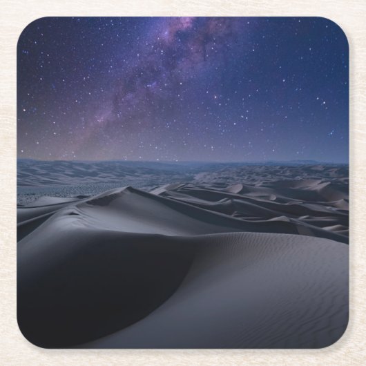 砂漠 | Empty Quarter Desert Abu Dhabi スクエアペーパーコースター (正面)