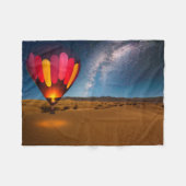 砂漠 | Mescet Dunes Death Valley フリースブランケット (正面(横))