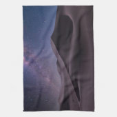 砂漠 | Milky Way Starry Sky Sand Dune Dubai キッチンタオル (縦)