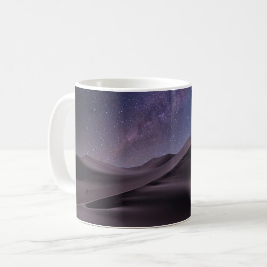 砂漠 | Milky Way Starry Sky Sand Dune Dubai コーヒーマグカップ (正面左)