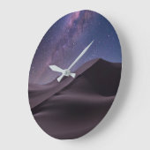 砂漠 | Milky Way Starry Sky Sand Dune Dubai ラージ壁時計 (傾斜)