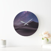 砂漠 | Milky Way Starry Sky Sand Dune Dubai ラージ壁時計 (ホーム)