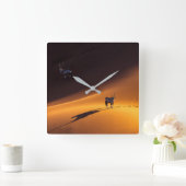 砂漠 Namib Naukluft National Park Kenya スクエア壁時計 (ホーム)