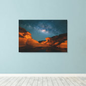 砂漠 Sam Pan Bok Night Time Thailand キャンバスプリント (インサイチュ (ウッドフロア))