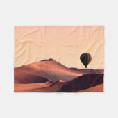 砂漠 Sand Dunes Namib-Naukluft国立公園 フリースブランケット (正面(横))