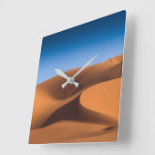 砂漠 Sand Dunes Near Illizi, South Algeria スクエア壁時計 (傾斜)