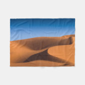 砂漠 Sand Dunes Near Illizi, South Algeria フリースブランケット (正面(横))