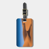 砂漠 Sand Dunes Near Illizi, South Algeria ラゲッジタグ (正面縦)