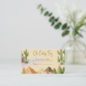砂漠OhサボボーイBohoアーチ赤ちゃんシャワー エンクロージャーカード (スタンド正面)