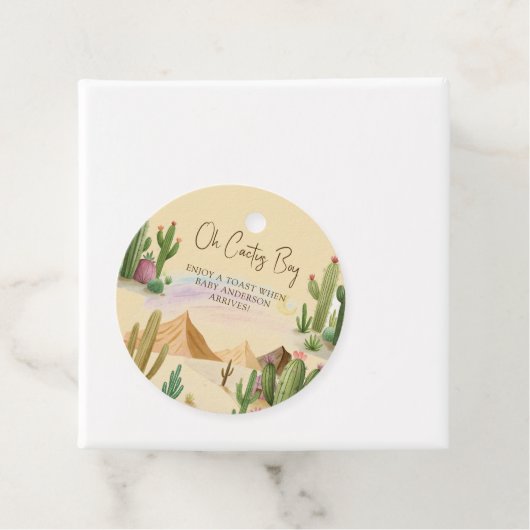 砂漠OhサボボーイBohoアーチ赤ちゃんシャワー フェイバータグ (インサイチュ)