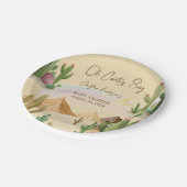 砂漠OhサボボーイBohoアーチ赤ちゃんシャワー ペーパープレート (アングル)