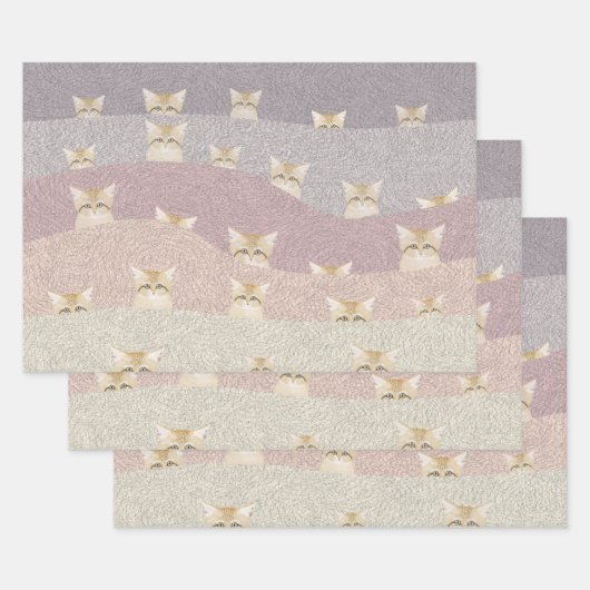 砂猫ラッピング紙シート ラッピングペーパーシート (セット)