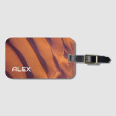 砂砂丘の空中表示 – 自然の砂漠のテクスチャ ラゲッジタグ (正面横)